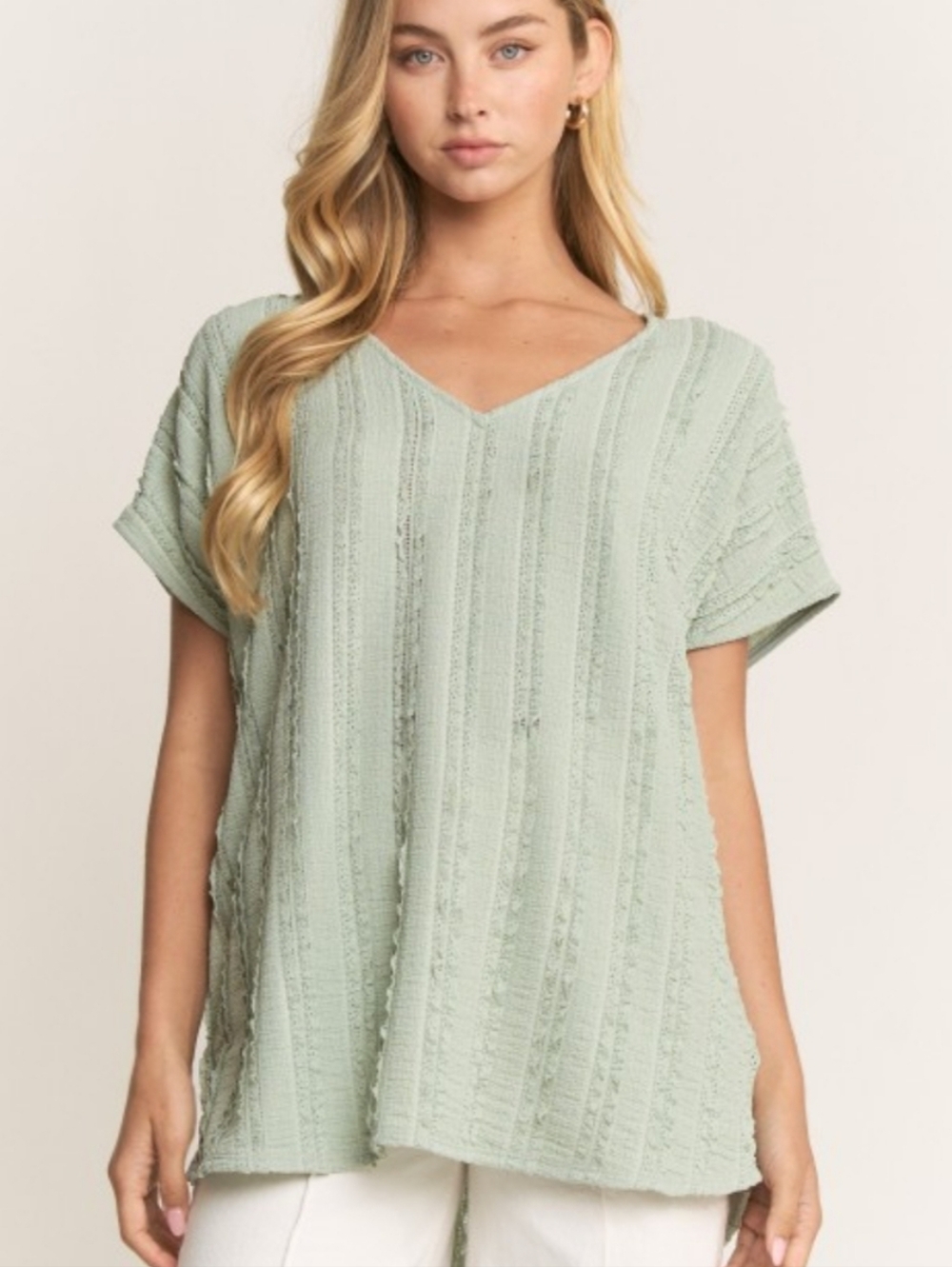 New Heimish Relaxed Fit Light Sage Top